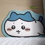 Cartoon Rug Kawaii Anime Hachiware Usagi Plush Floor Mat Bathroom Non-Slip Carpet Car Cushion Soft Living Room Cute Decor Gift
