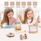 7PCS Wooden Musical Instrument Set – Educational Music Toys for Kids