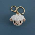 Cute Bear Couple Crochet Keychain Set Mini Animal Doll Charm