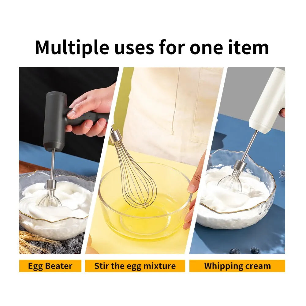 Wireless Electric Food Mixer with 3-Speed Portable Hand Mixer