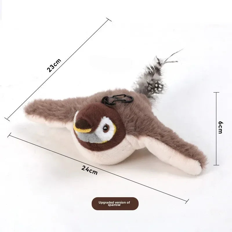 Interactive Electric Bird Cat Toy with Catnip for Indoor Play