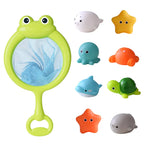 Baby Cute Animals Bath Toy LED Light Up Toys Swimming Water Soft Rubber Float Induction Luminous Duck for Kids Play Funny Gifts