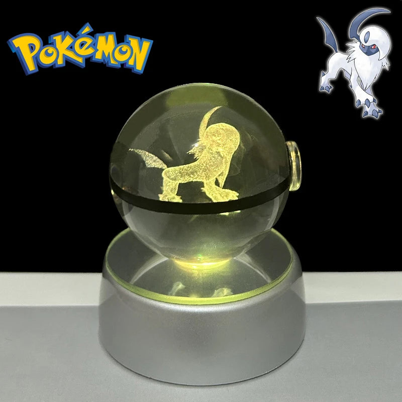Pokémon 3D Crystal Poké Ball LED Night Light Collectible Figure
