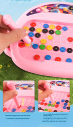 Magnetic Beads Doodle Board with Pen for Creative Learning and Drawing