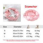 40-90cm 6 Sizes Round Pet Bed for Large Dog Bed Super Soft Cat Bed Plush Dog House for Medium Dog House Winter Warm Sleeping