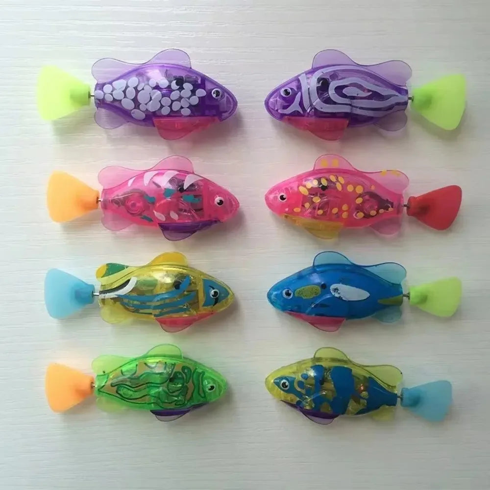 LED Swimming Robot Fish Cat Toy for Interactive Hunting Play