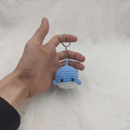 Cute Crochet Whale Keychain Handmade Ocean Bag Charm