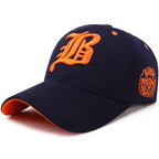 Embroidered Cotton Snapback Baseball Cap for Casual Outdoor Style