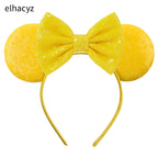Embroidered Sequin Ears Bow Headband for Women & Girls