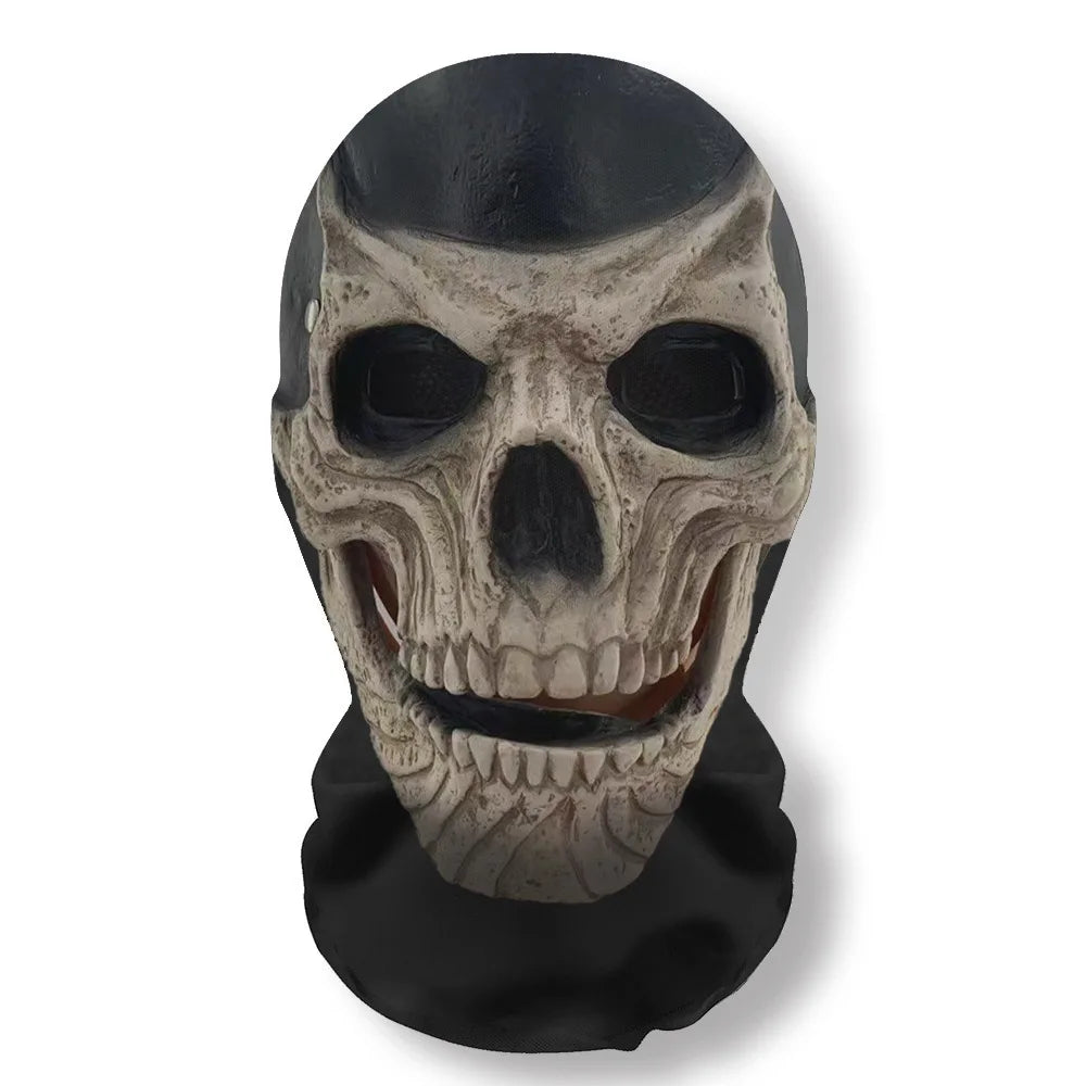 Halloween Ghost 3D Printed Mask, Stretchy Mesh Full Head Accessory, Fun Horror Cosplay Party Halloween