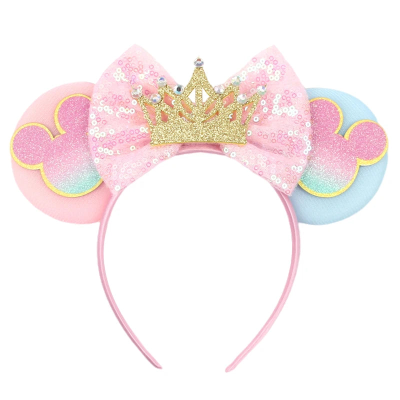 Sequin Mouse Ears Bow Headband for Women & Girls