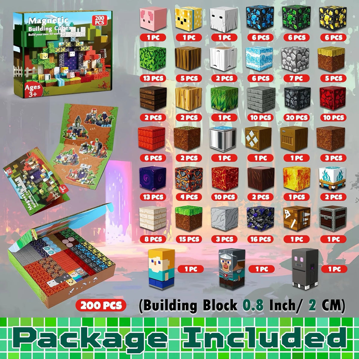 Magnetic Tiles Building Blocks – STEM Educational Toy Set