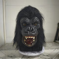 Vivid King Kong Gorilla Mask Horror Monster Latex Mask With Wig Halloween Cosplay Costume Prop Carnival Party Haunted House Deco
