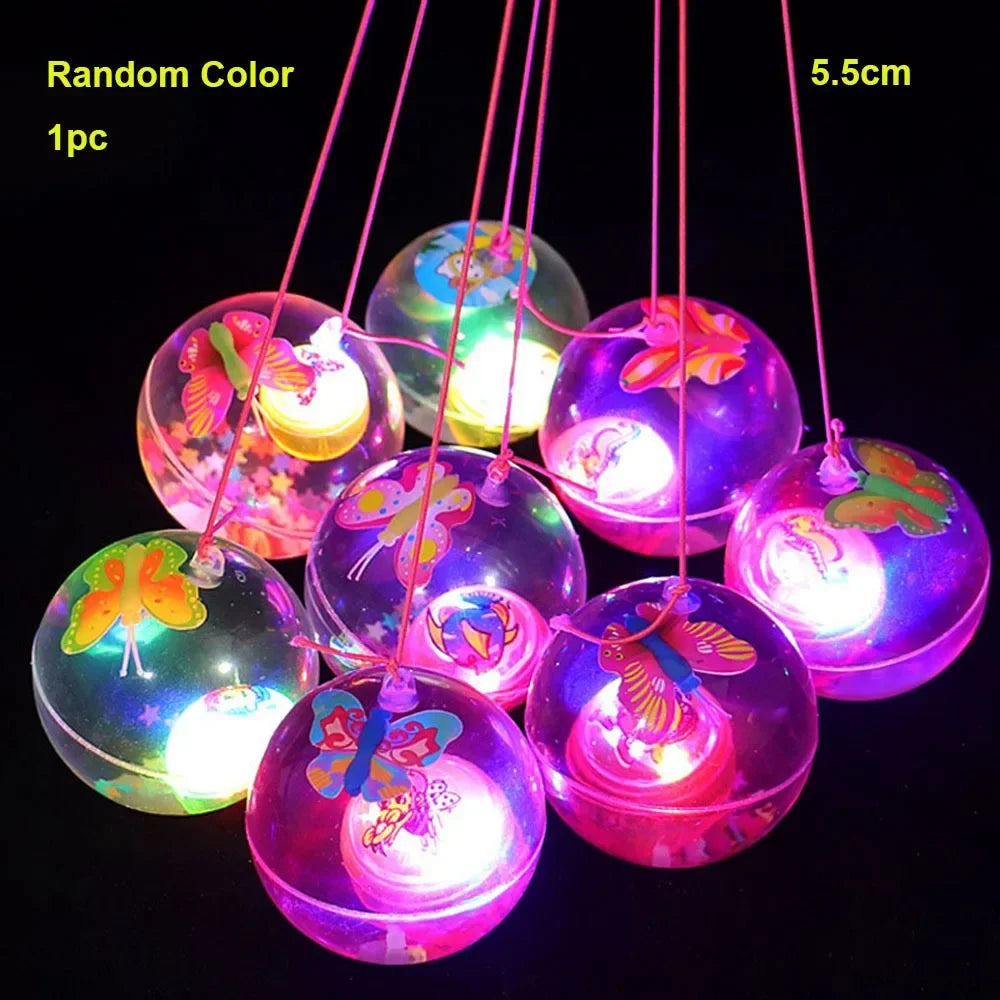 New Durable High Quality Colorful Flash Jumping Ball Multistyles Interactive Glowing Bouncy Ball Gift Children Luminous Toys