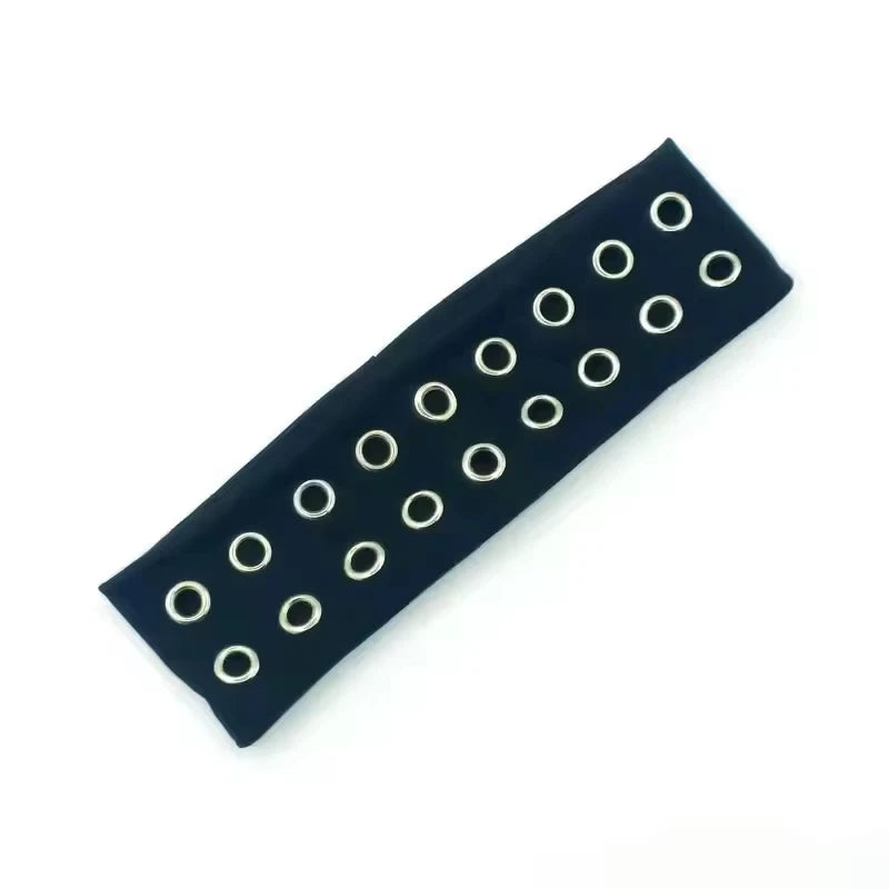 Punk Wide Elastic Eyelet Headband for Women
