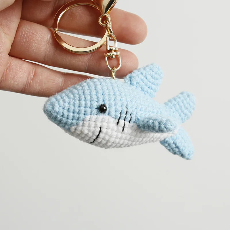 Ocean Animal Crochet Keychain Tropical Fish Bag Charm