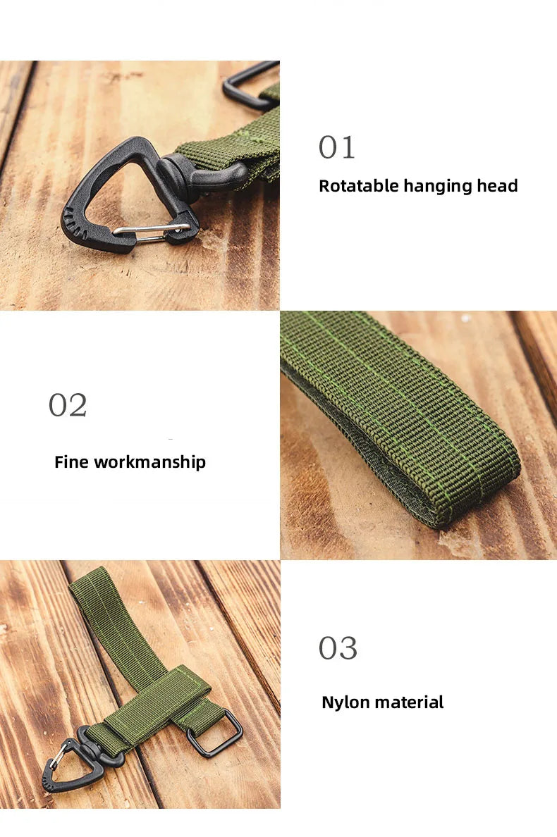 Tactical MOLLE Keychain Gear Clip Belt Holder for Outdoor EDC