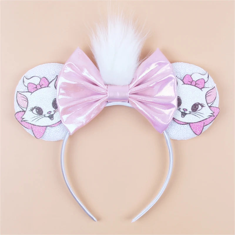 Sequin Mouse Ears Bow Headband for Women & Girls