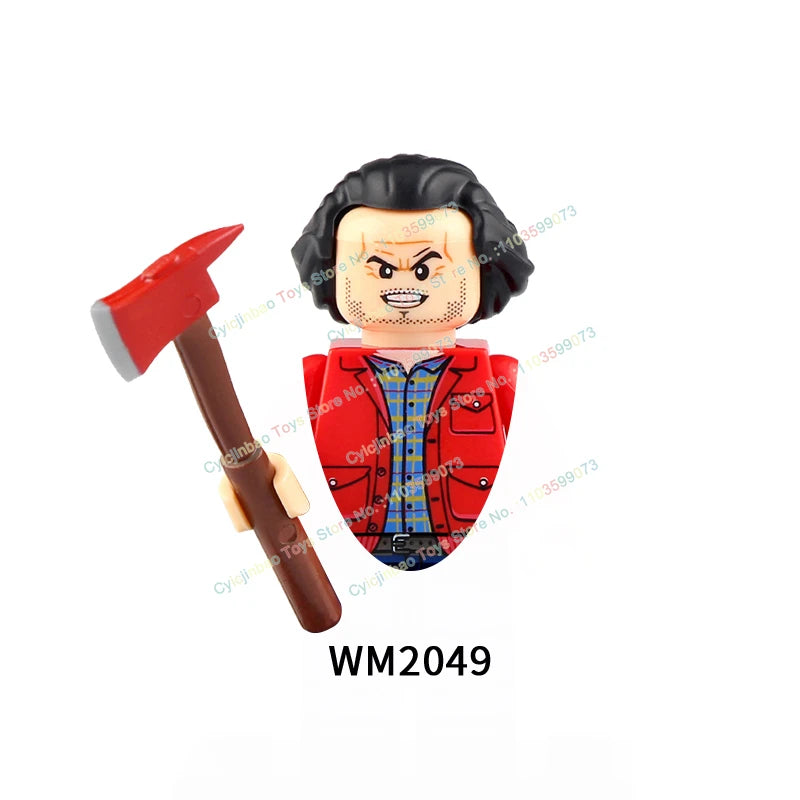 WM6075 WM6101 WM6102 Horror Movie Action Figure Building Blocks Halloween Series Character Accessories Model Brick Toys For Kids