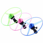LED Pull String Flying Saucer Toy for Kids Outdoor Play