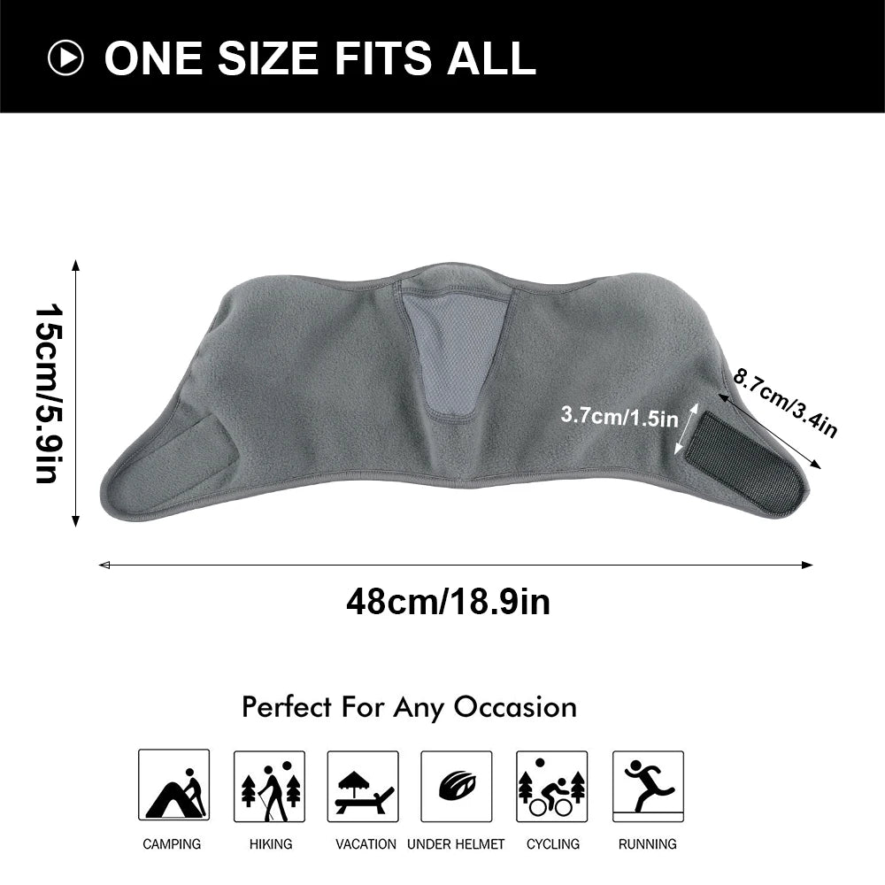 Outdoor face mask, cycling antifreeze head cover, winter skiing face protection, warm ear mask, fleece windproof face mask