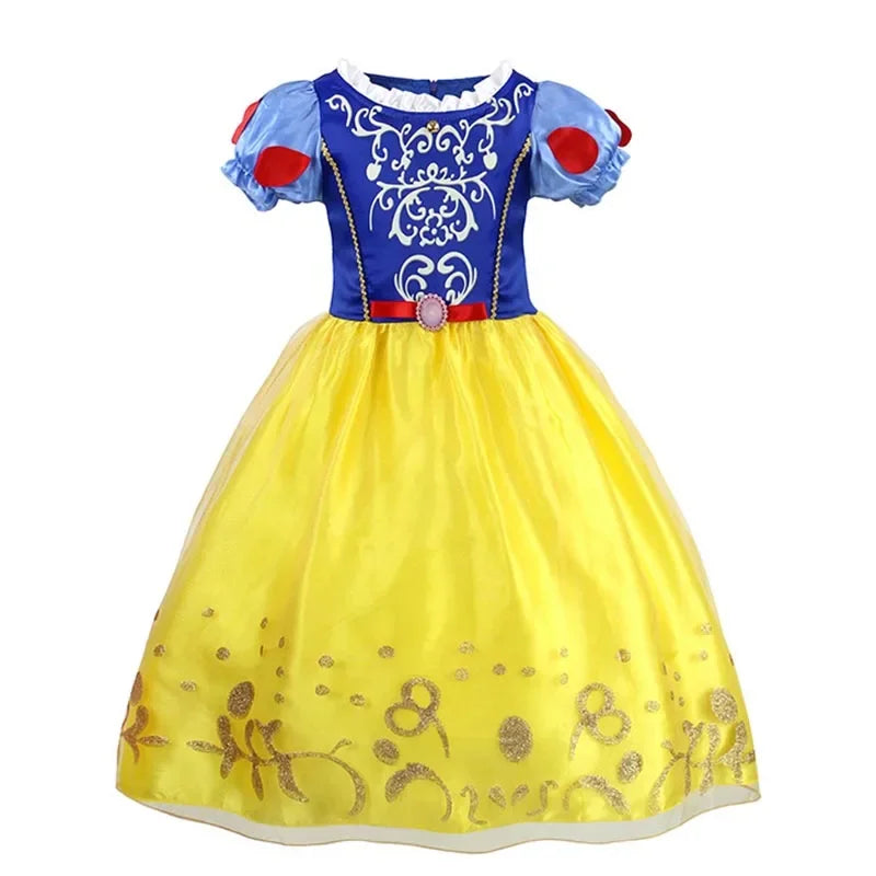 Girls Princess Costume Dress – Disney Inspired Cinderella, Snow White & Rapunzel