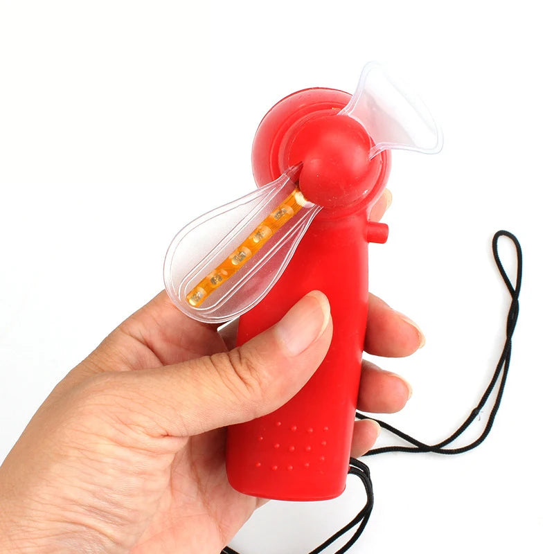 HOT SALE Colorful Glowing Mini Fan Windmill Toy Flashing Light Up Fan Kids Toy Gift Mini Handheld Fan LED Light Party Props Toys