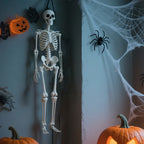 1pc Halloween Skull Skeleton 40cm Posable Skeleton Human Shape Bones Halloween Party Home Decorations Haunted House Horror Props
