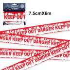 Halloween Decoration Caution Tape Window Prop Skull Zombie Warning Tape Signs Halloween Props Party Favors Haunted House Décor