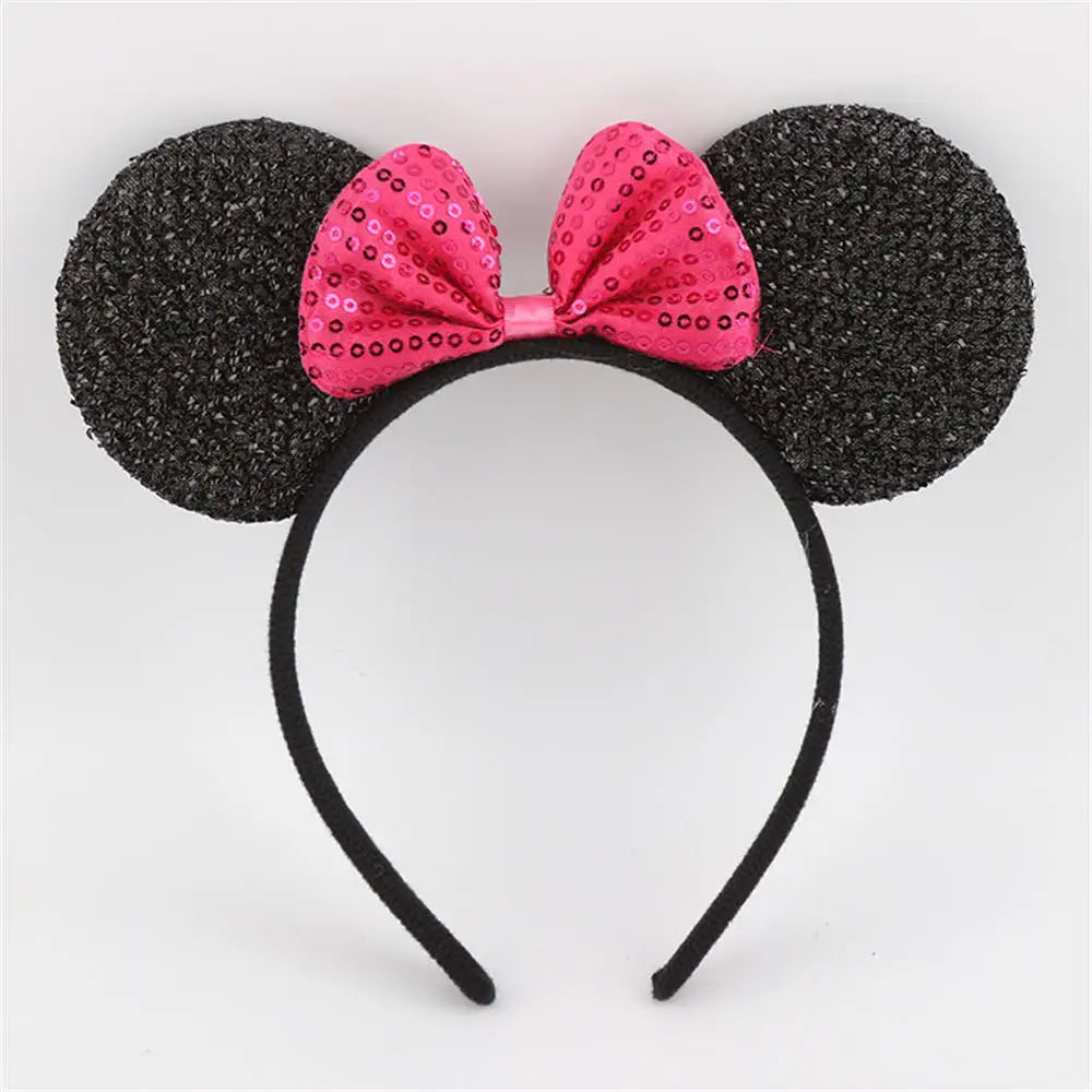 Mouse Ears Sequin Bow Headband for Kids & Moms