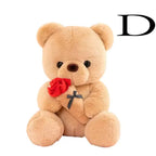 25cm Kawaii for Valentines Day Gift Teddy Bears Stuffed Animal Rose Bear Doll Valentine's Day Gift for Girlfriend