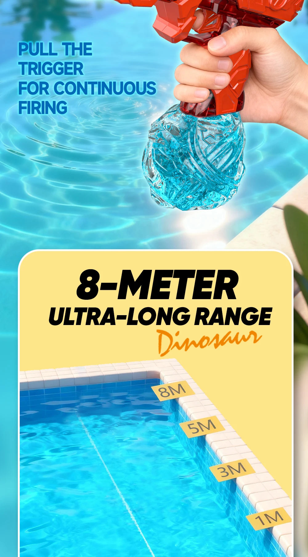 Electric Dinosaur Water Blaster with LED Lights
