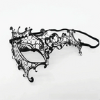 Black Gold Skull Metal Mask Halloween Rhinestone Half Face Venetian Masquerade Men White Women Skull Party Mask