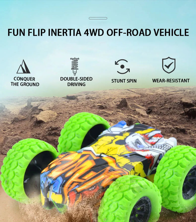 Double-Sided Inertia Off-Road Stunt Toy Car for Kids