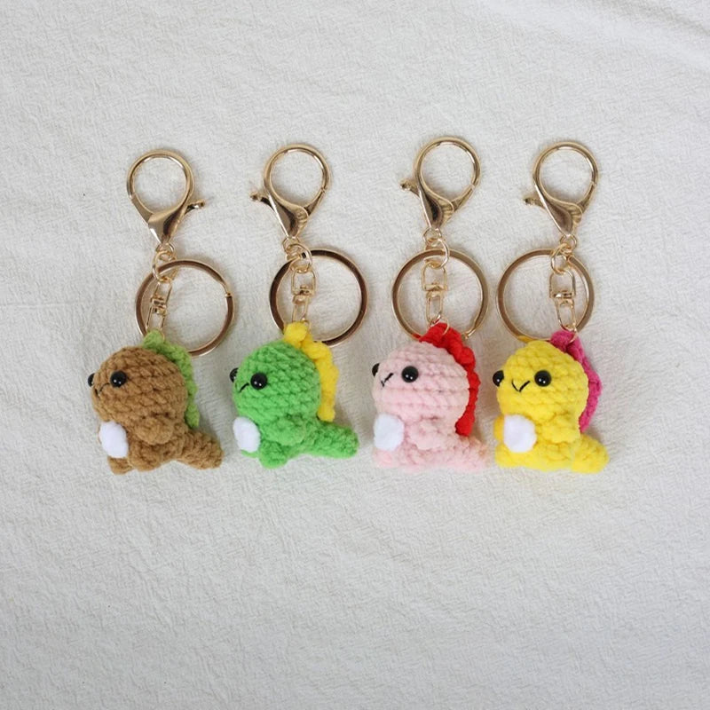 Mini Animal Crochet Keychain Cute Knitted Doll Keyring