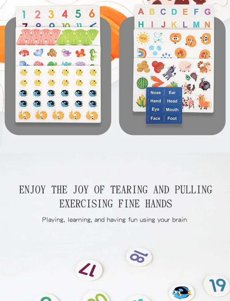 Montessori Busy Book for Kids Interactive Learning Activity Book