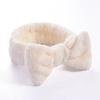 Coral Fleece Bow Spa Makeup Headband for Women