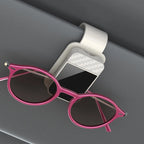 Car Carbon Fiber Eyeglass Clip Multifunctional Car Sunglasses Frame Ticket Clip Horizontal Sunshade Sunglasses Storage Product