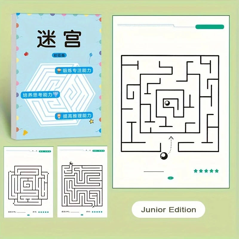 Kids Maze Game Book – 32 Page Brain Training & Puzzle Activity