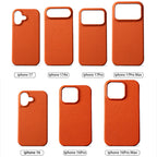 for Magsafe Case for iPhone 17 15 16 18 Pro Max Air Lychee Natural Cowhide Leather Magnetic Protector Luxury Phone Back Cover