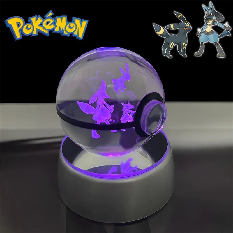 Pokémon 3D Crystal Poké Ball LED Night Light Collectible Figure