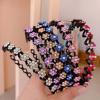 Non-Slip Rhinestone Wave Headband for Women