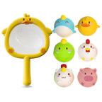 Baby Cute Animals Bath Toy LED Light Up Toys Swimming Water Soft Rubber Float Induction Luminous Duck for Kids Play Funny Gifts