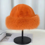 Plush Warm Mongolian Fur Winter Hat with Ear Protection