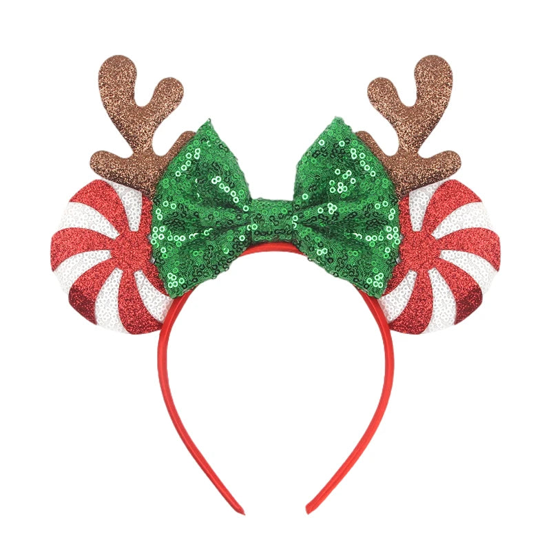 Sequin Mouse Ears Bow Headband for Women & Girls