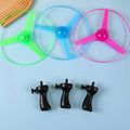 1PCS Luminous Flying Disc Propeller Toys LED Lighting Pull String Flying UFO Toy Spinning Top Outdoor Game Sports Toy Gift