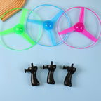 1PCS Luminous Flying Disc Propeller Toys LED Lighting Pull String Flying UFO Toy Spinning Top Outdoor Game Sports Toy Gift