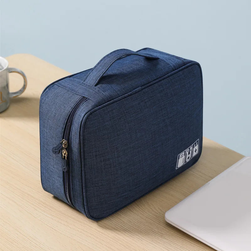Waterproof Electronic Cable Organizer Travel Storage Bag for Chargers & Accessories