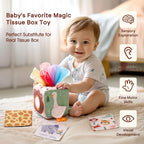 Montessori Cloth Tissue Box Sensory Activity Toy for Babies