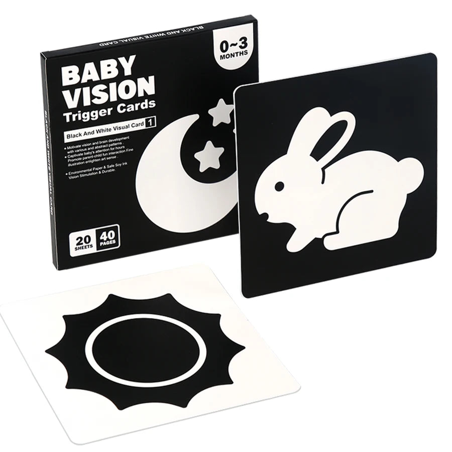 Baby Visual Stimulation Montessori High Contrast Flash Cards